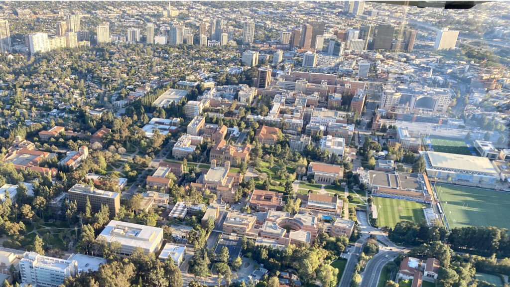 zoom background UCLA aerial view