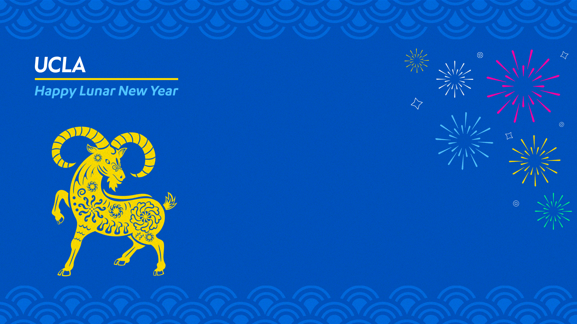 zoom background UCLA new year goat