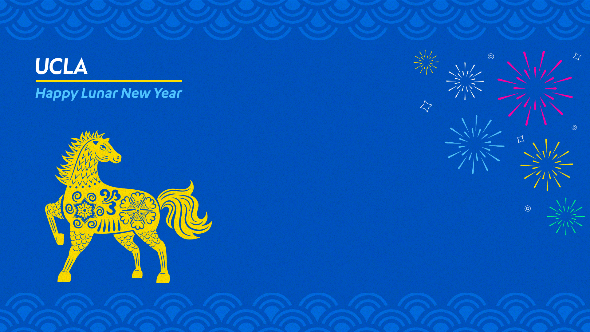 zoom background UCLA happy new year horse