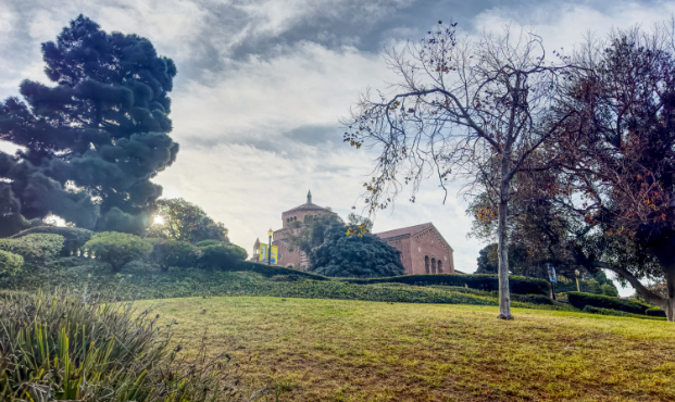 zoom background UCLA Powell Library